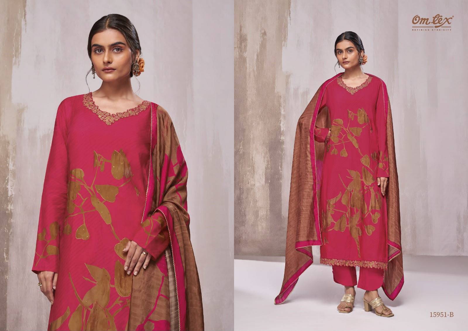 BEATRICE By Om Tex 15951 Series Beautiful Festive Suits Stylish Colorful Fancy Casual Wear & Ethnic Wear RUSSIAN SILK Dresses At Wholesale Price